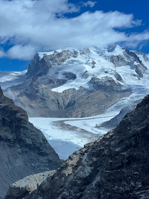 One of the many glaciers you can view from the top of the Gornergrat.