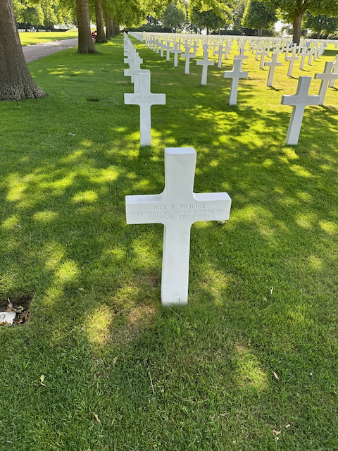 1st Lt. Bill Moore: Plot G, Row 9, Grave 27