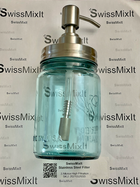 Stainless Steel High Micron Filtration in Mason Jar